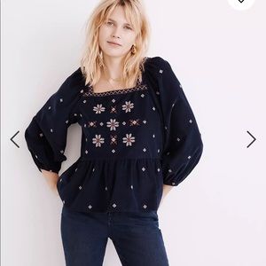 NWOT Madewell Peplum Top
